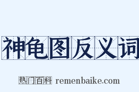 神龟图反义词是什么意思的图片